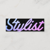 Cursief Stijllijst groot / roze Mini Visitekaartje (Voorkant)