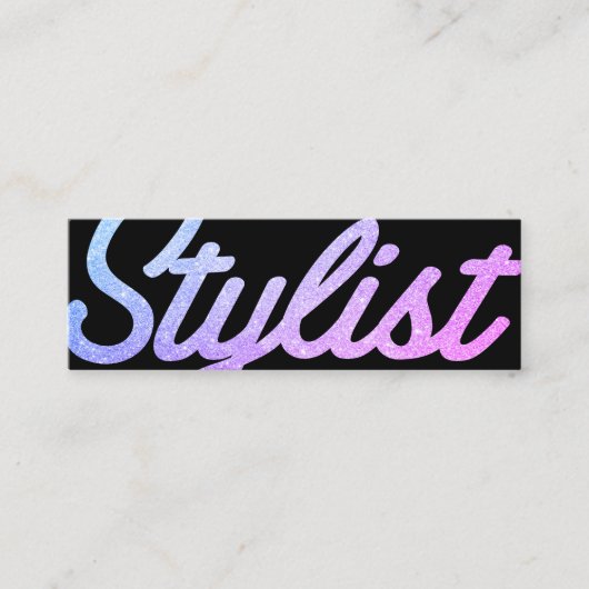 Cursief Stijllijst groot / roze Mini Visitekaartje (Voorkant)