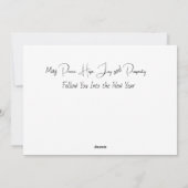 Cursief vrolijk kerstfeest met groen feestdagenkaart (Achterkant)