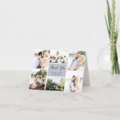 Cursief | Weddenfoto collage Hartelijk dank Bedankkaart (Voorkant)