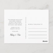 Cursief | Weddenfoto collage Hartelijk dank Briefkaart (Achterkant)