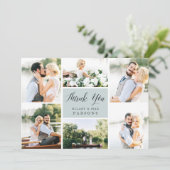 Cursief | Weddenschap Foto flat - Hartelijk dank Bedankkaart (Staand voorkant)