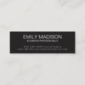 Cursief (zwart/wit) mini visitekaartje (Achterkant)