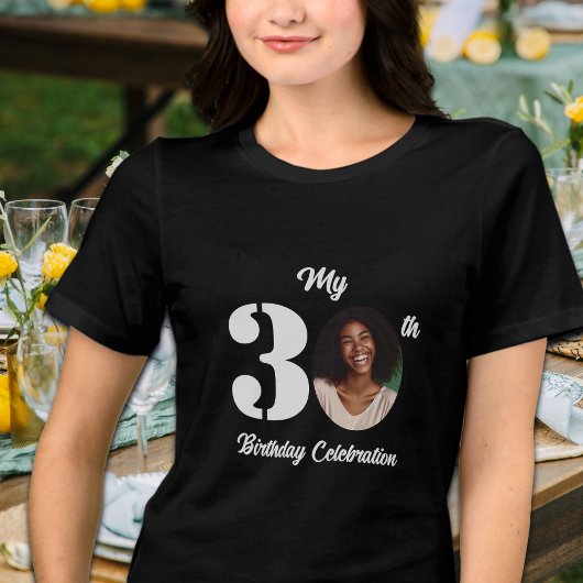 Cursieve 30e verjaardagsfoto  Tri-Blend shirt