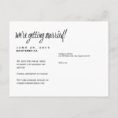 Cursieve Chic Wedding Save the Date Foto Briefkaar Aankondigingskaart (Achterkant)