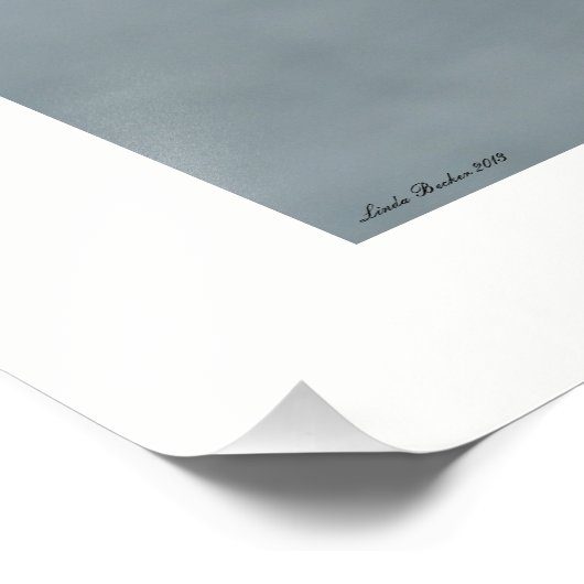 Cursieve duif afdrukken foto afdruk (Hoek)