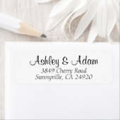 Cursieve elegantie - etiketten voor weduwenadresse (Insitu)