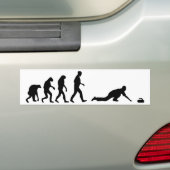 cursieve evolutie bumpersticker (Op auto)