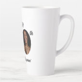 Cursieve Gelukkige 40e Verjaardag Foto Latte Mok (Rechts)