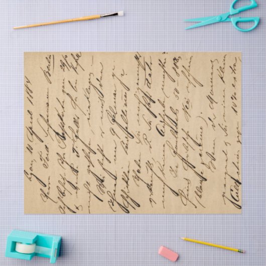  Cursieve Grunge Rustic Decoupage Tissuepapier (Craft)