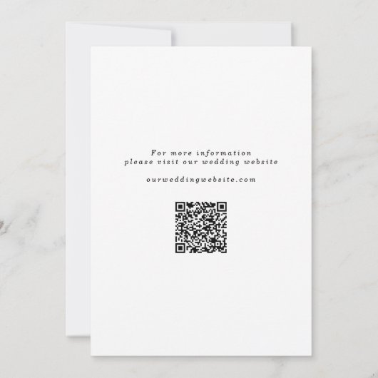 Cursieve handgeschreven overlay verticale foto QR- Save The Date (Achterkant)