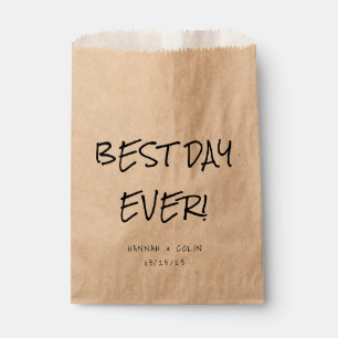 Cursieve handgeschreven typografie kraft bedankzakje