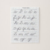 Cursieve handleiding voor kleine letters legpuzzel (Verticaal)