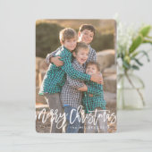 Cursieve kerst van Merry Feestdagenkaart (Staand voorkant)