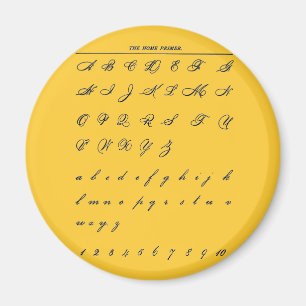 Cursieve letters magneet