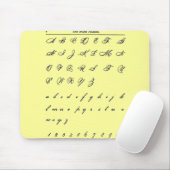 Cursieve letters muismat (Met muis)