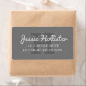 Cursieve naam | Monogrammed Return Address Etiket (Insitu)