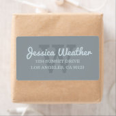 Cursieve naam | Monogrammed Return Address Etiket (Insitu)