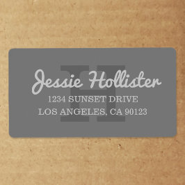 Cursieve naam | Monogrammed Return Address Etiket