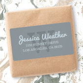 Cursieve naam | Monogrammed Return Address Etiket