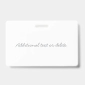 Cursieve naam of andere tekst met monogram | gradi badge (Achterkant)