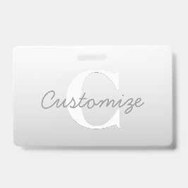 Cursieve naam of andere tekst met monogram | Gradi Badge
