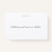 Cursieve naam of andere tekst met monogram | gradi badge (Achterkant)