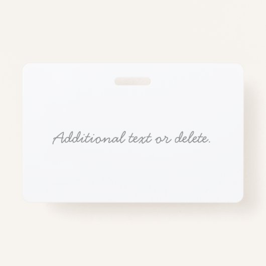 Cursieve naam of andere tekst met monogram | gradi badge (Achterkant)