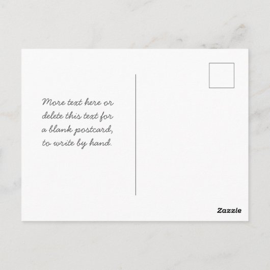 Cursieve naam of andere tekst met monogram | gradi briefkaart (Achterkant)