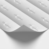 Cursieve naam of andere tekst met monogram | gradi cadeaupapier (Hoek)