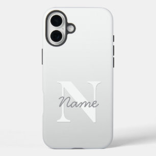 Cursieve naam of andere tekst met monogram   gradi iPhone 16 plus hoesje