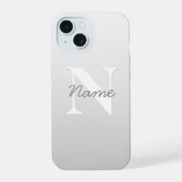 Cursieve naam of andere tekst met monogram | gradi iPhone 15 case