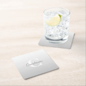 Cursieve naam of andere tekst met monogram | gradi kartonnen onderzetters (Insitu)