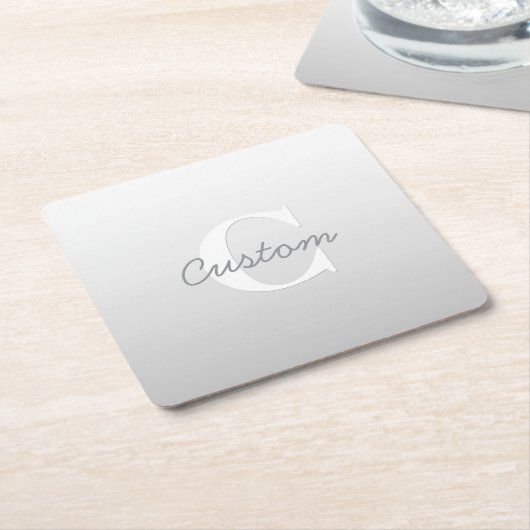 Cursieve naam of andere tekst met monogram | gradi kartonnen onderzetters (Schuin)