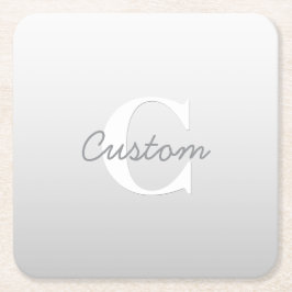 Cursieve naam of andere tekst met monogram | gradi kartonnen onderzetters