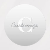 Cursieve naam of andere tekst met monogram | gradi labels (Design 2)