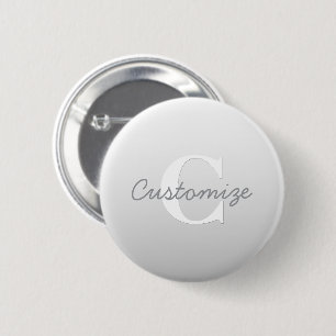 Cursieve naam of andere tekst met monogram   gradi ronde button 5,7 cm