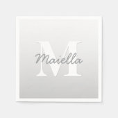 Cursieve naam of andere tekst met monogram | gradi servet (Voorkant)