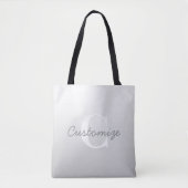 Cursieve naam of andere tekst met monogram | gradi tote bag (Voorkant)