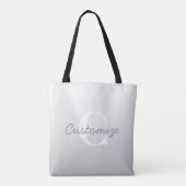 Cursieve naam of andere tekst met monogram | gradi tote bag (Achterkant)