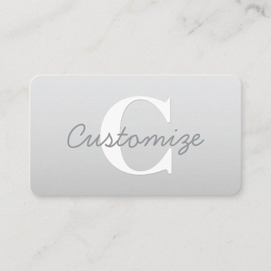 Cursieve naam of andere tekst met monogram | gradi visitekaartje (Voorkant)