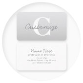 Cursieve naam of andere tekst met monogram | gradi visitekaartje