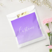 Cursieve scriptnaam en bewerkbare lichte Paarse om Bedankzakje (Gezegeld)
