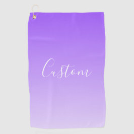 Cursieve scriptnaam en bewerkbare lichte Paarse om Golfhanddoek