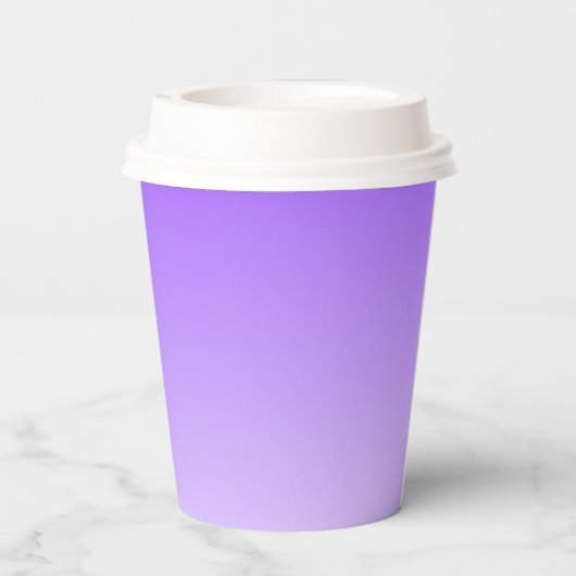 Cursieve scriptnaam en bewerkbare lichte Paarse om Papieren Bekers (Achterkant)