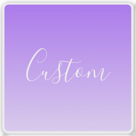 Cursieve scriptnaam en bewerkbare lichte Paarse om Sticker (Voorkant)