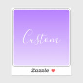 Cursieve scriptnaam en bewerkbare lichte Paarse om Sticker (Vel)