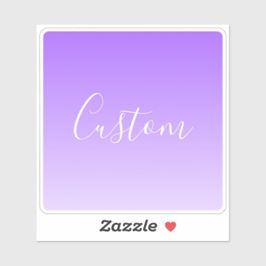 Cursieve scriptnaam en bewerkbare lichte Paarse om Sticker (Vel)