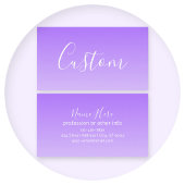 Cursieve scriptnaam en bewerkbare lichte Paarse om Visitekaartje