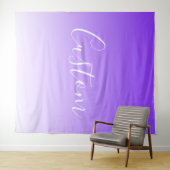 Cursieve scriptnaam en bewerkbare lichte Paarse om Wandkleed (In Situ (horizontaal))